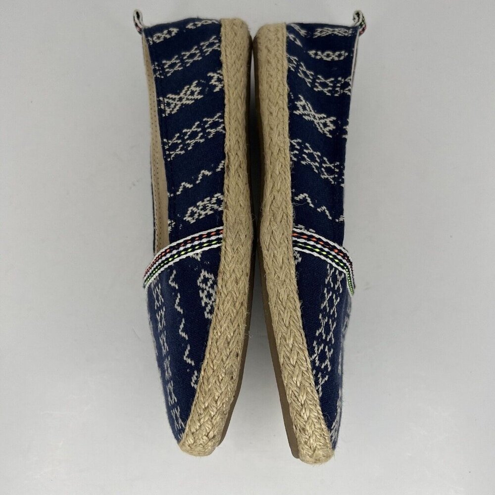 American Eagle Aztec Navy Blue Comfort Flats Womens Size 7 Espadrille Shoes - Picture 7 of 8